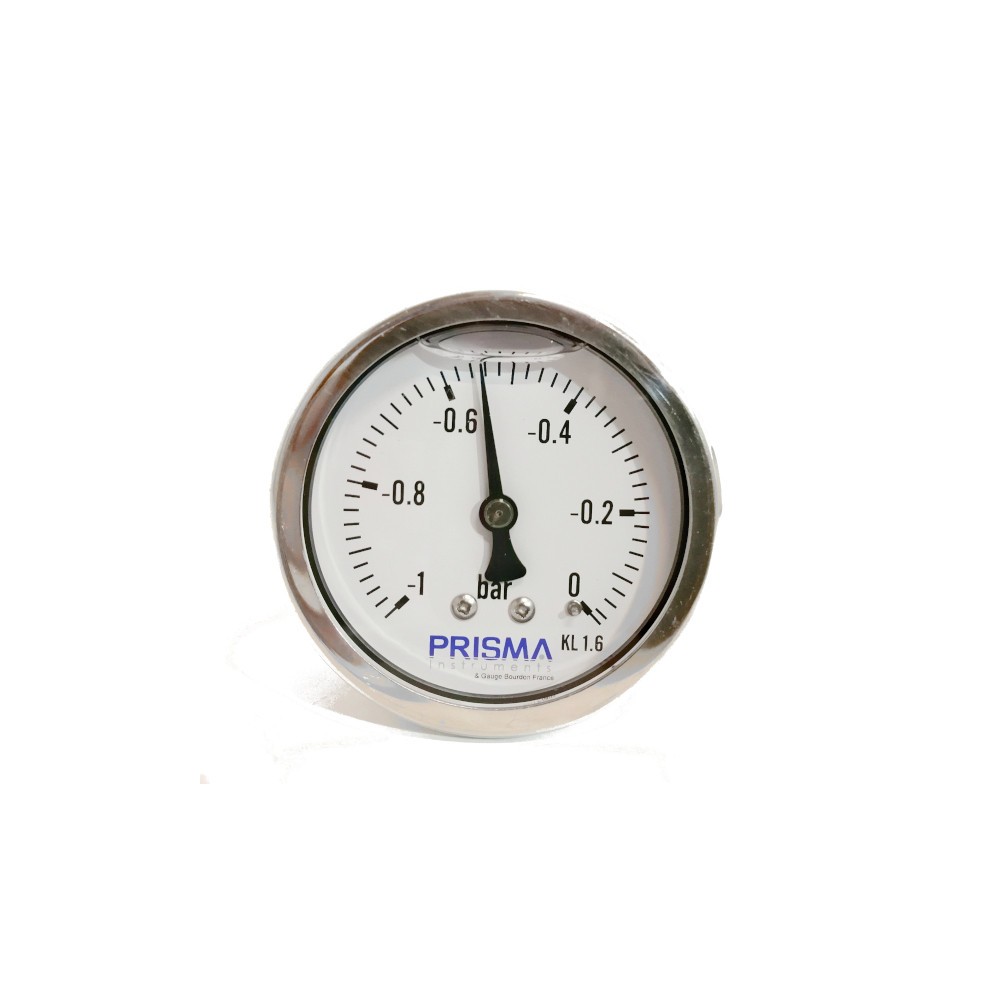 Analog pressure gauge back connection