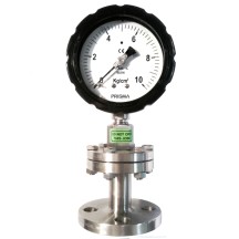 Pressure gauge with diaphragm separator