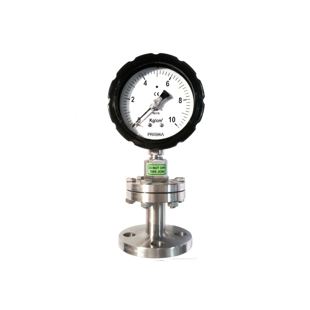 Pressure gauge with diaphragm separator Pressure gauge with diaphragm separator