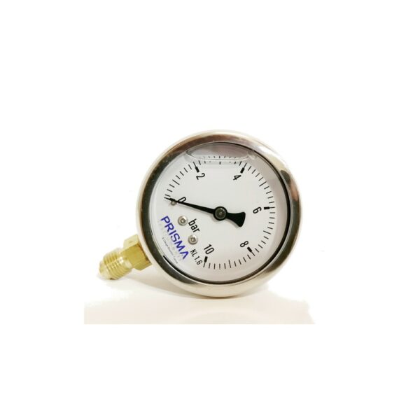 Manomètre inox raccord laiton 63mm